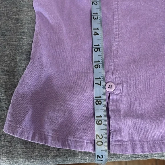 Christopher & Banks Women’s Petite Small 63% Linen 3/4 Sleeve Button Down Shirt - Picture 5 of 6